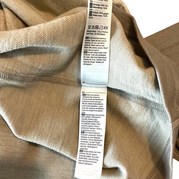 Kari Traa Juliane 220g Wool Half Zip Base Layer Top Multi Cream Size XL - Picture 8 of 9